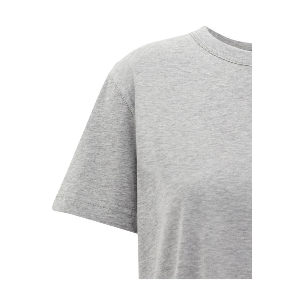 Fabiana Filippi Sprankelende Crew Neck T-shirt Gray Dames