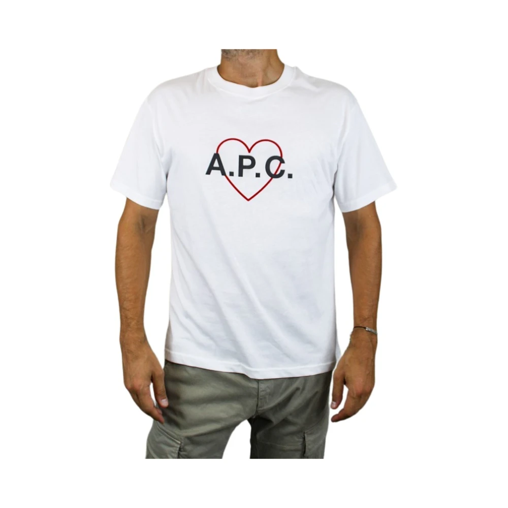 A.p.c. Witte T-shirt met korte mouwen APC Paris White Heren