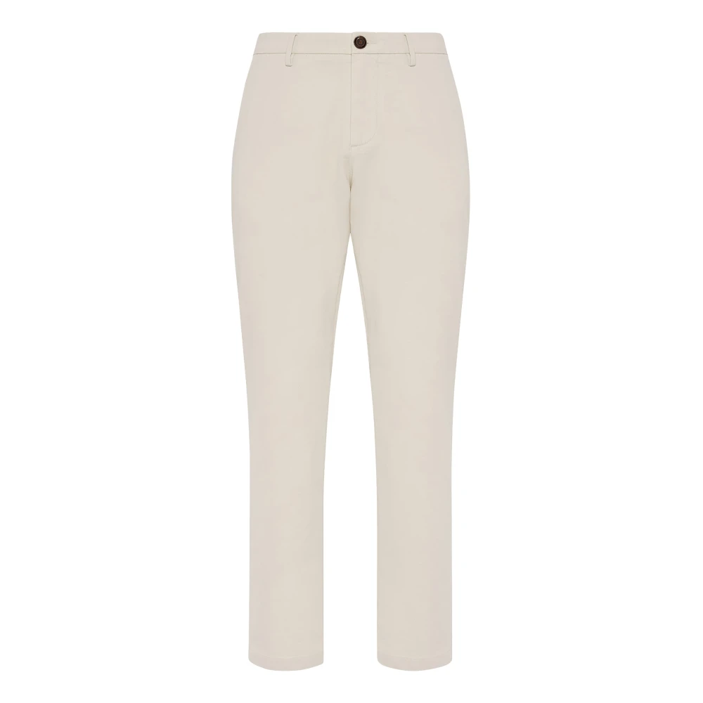 Boggi Milano Stretch Katoenen Broek Beige Heren