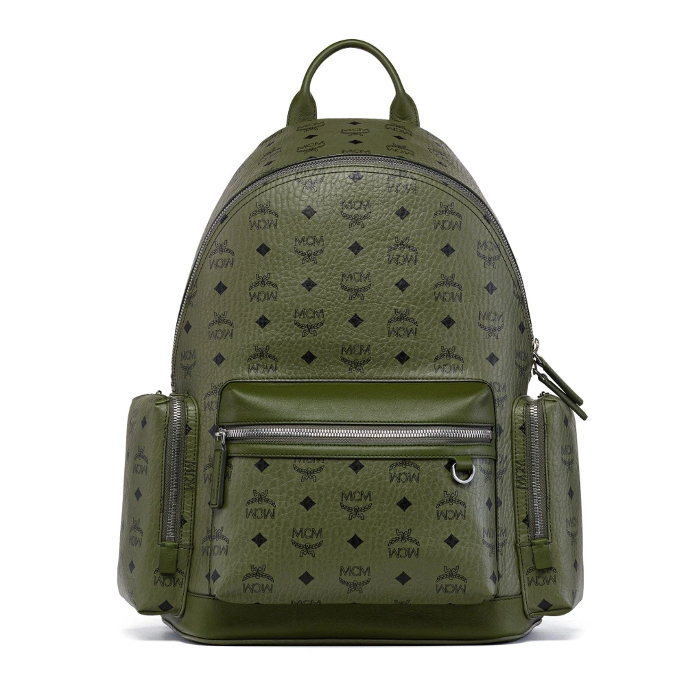 Mcm Unisex Groente Tassen Groen, One Size, Leer, Backpack
