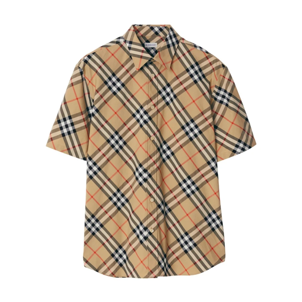 Burberry Men's Beige Vintage Check Shirt - Short Sleeve Shirts - S - Shirts