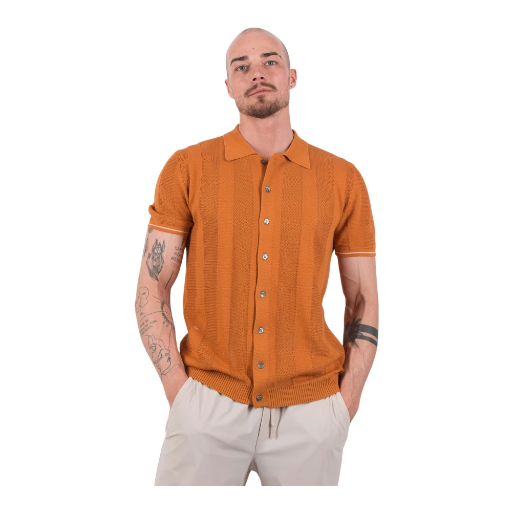 Daniele Fiesoli Roest Korte Mouw Overshirt DF 0396 Orange Dames
