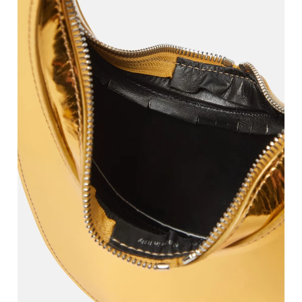 Coperni Moderne Ovale Metallic Gouden Swipe Tas Yellow Dames