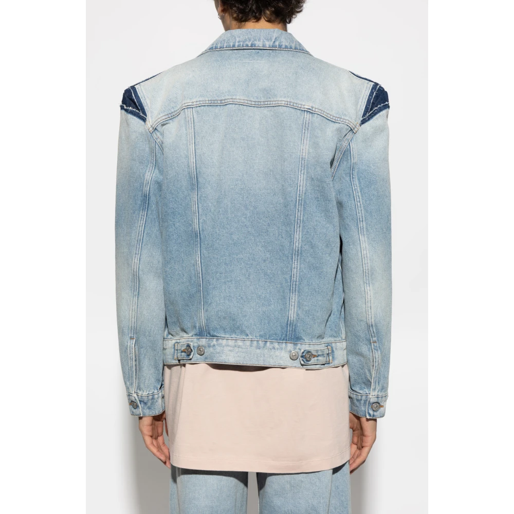 MM6 Maison Margiela Denim Jack met Vintage Effect Blue Heren