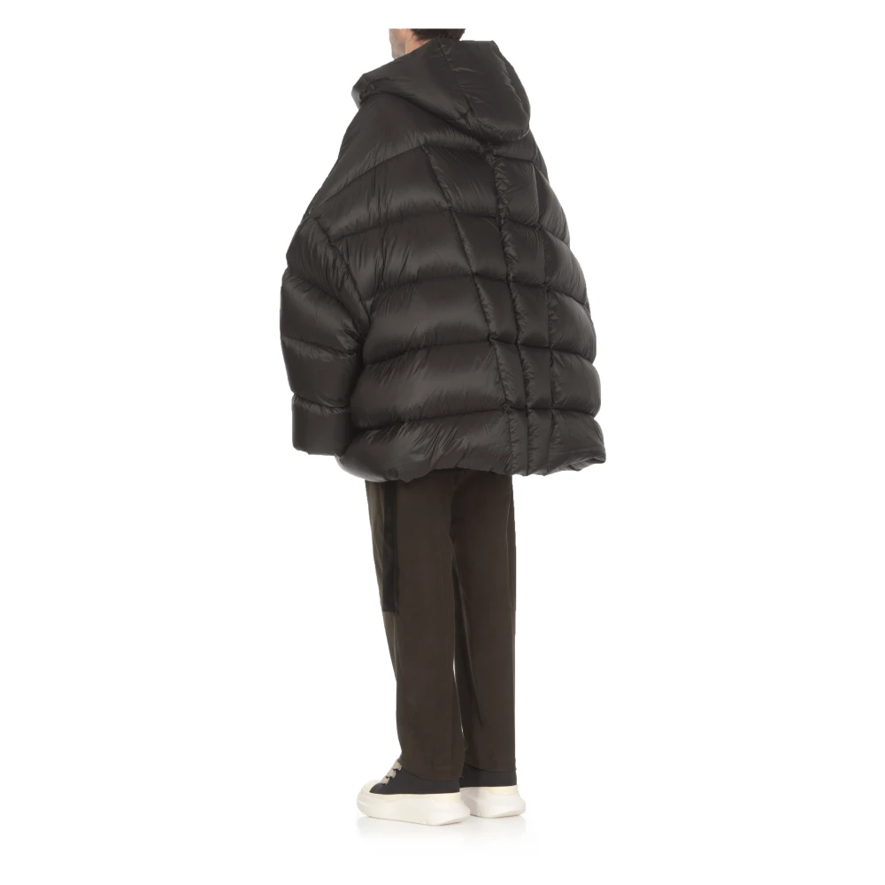 Rick Owens Donzen Jas met Capuchon Black Heren