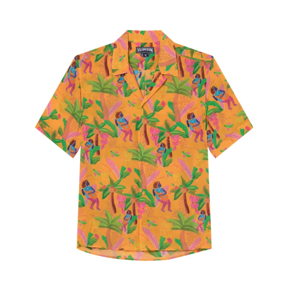 Vilebrequin Uomo Arancione - Camicia Bowling Charli Tropicalia - Shirts - 3XL