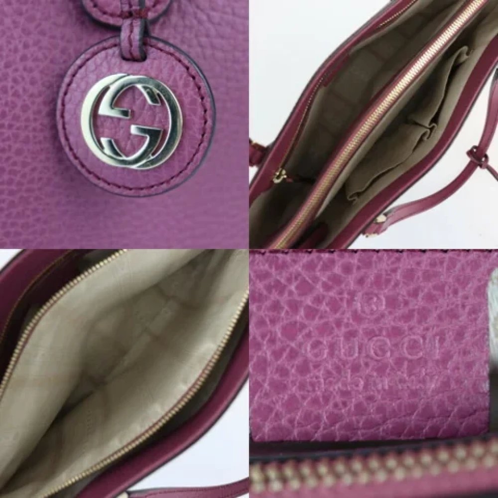 Gucci Vintage Pre-owned Leather gucci-bags Purple Dames