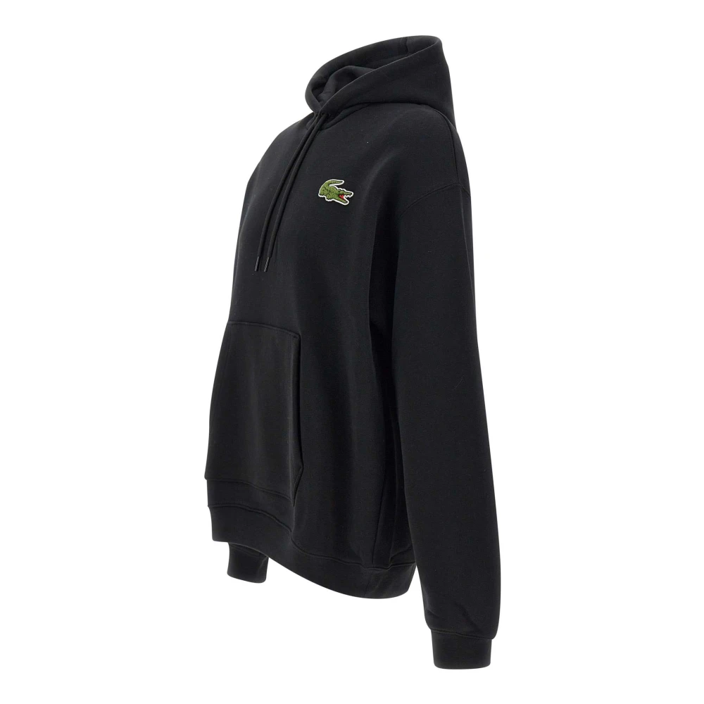 Lacoste Zwarte Katoenen Hoodie Black Heren