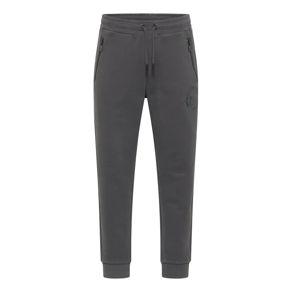 Carlo Colucci Men's Gray Sweat Jogger - Sweatpants - L - Trousers
