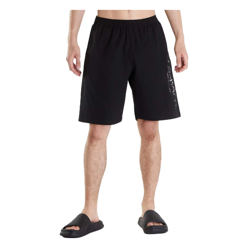 Carhartt WIP Zwarte Zwembroek Elastische Trekkoord Shorts Black Heren