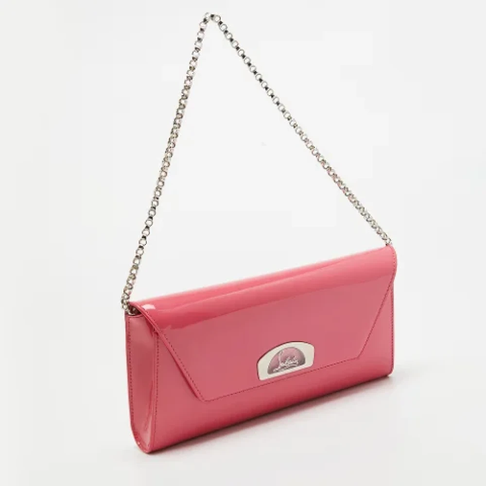 Christian Louboutin Pre-owned Leather clutches Pink Dames