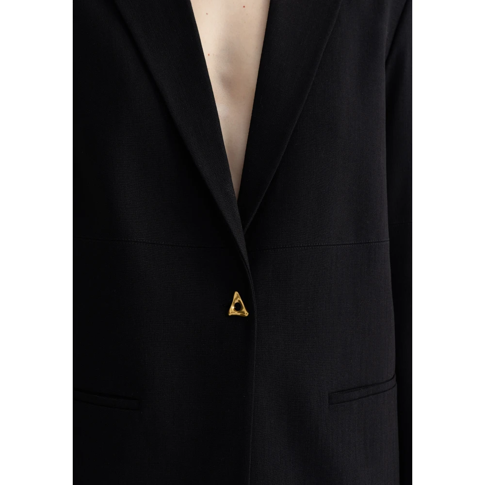 Aeron Ecovero Viscose Blend Blazer met Hoge Split Black Dames