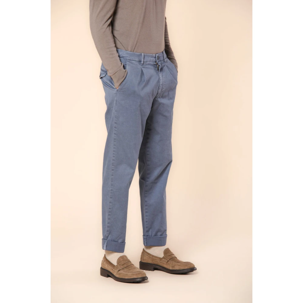 Mason's Chino broek met relaxte pasvorm in donkerblauw Blue Heren
