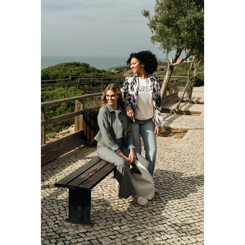 &Co Woman Trui met ronde hals Blue Dames