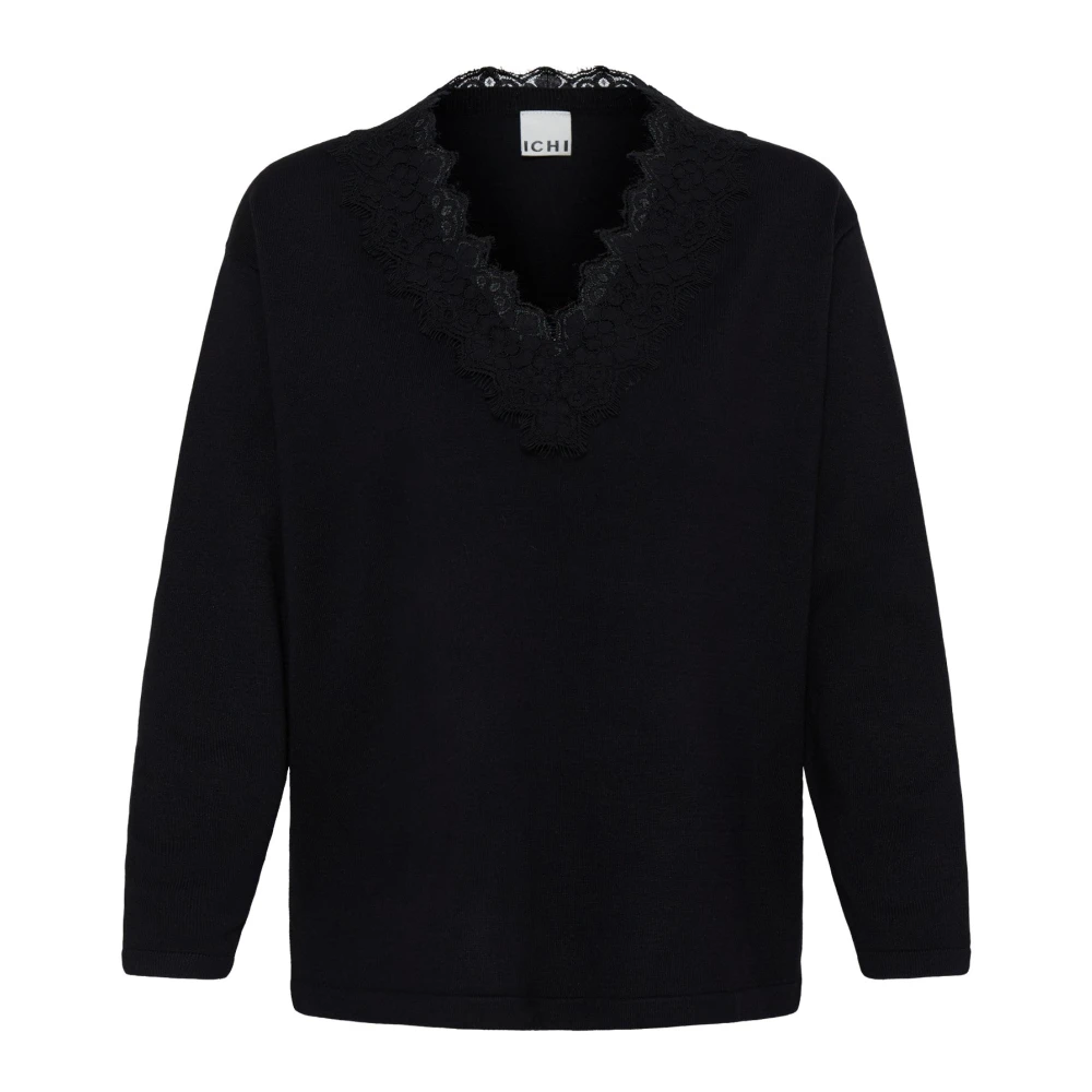 Ichi Donna Noir Maglione Da Ihluls Lace - Immagine 2