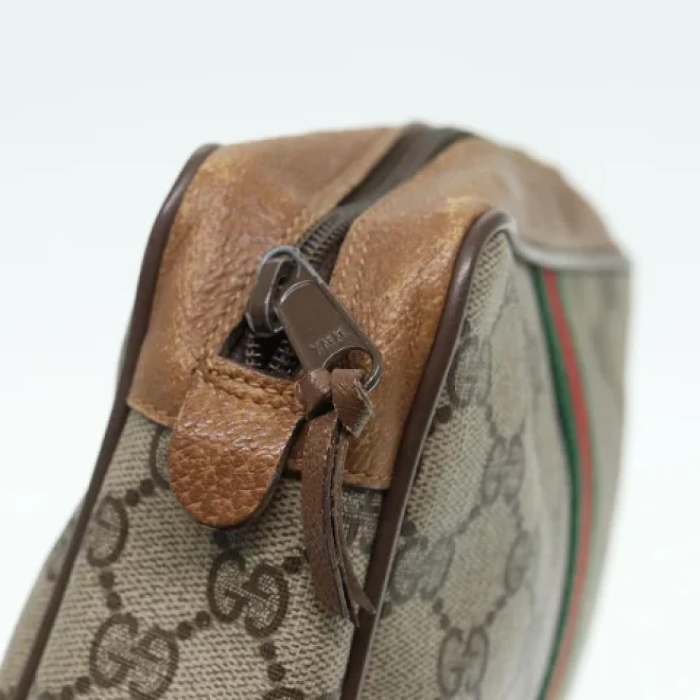 Gucci Vintage Pre-owned Leather clutches Beige Dames