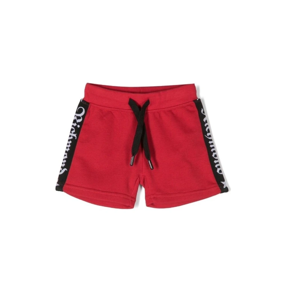 John Richmond Bermuda Shorts med Kontrast Sidoband Red, Pojke