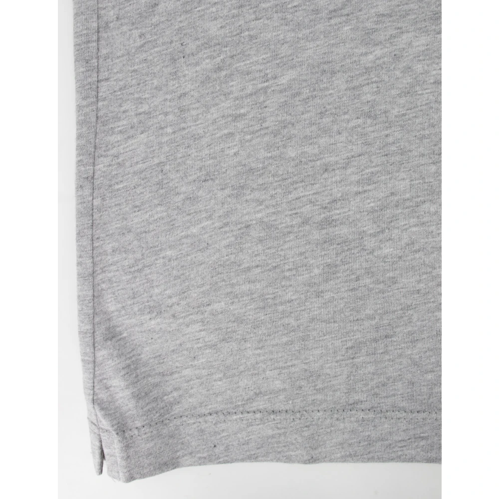BRUNELLO CUCINELLI Lente Print Ronde hals Katoenen T-shirt Gray Heren