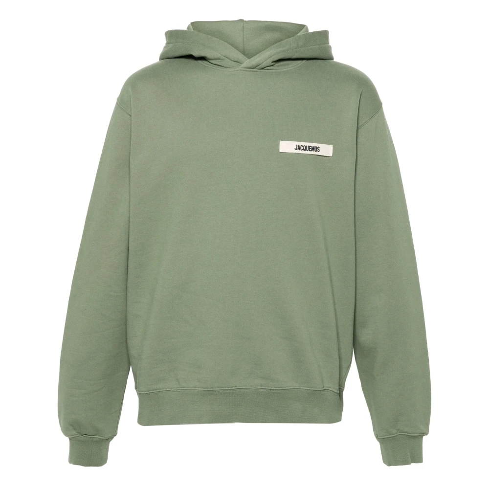 Jacquemus Men's Green Hoodies, 2XL, Gros Grain Stylish Hoodie