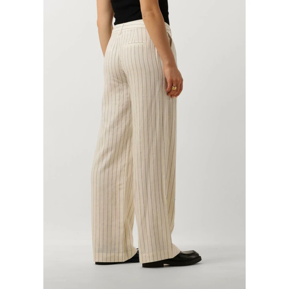 Envii Gestreepte Witte Broek White Dames