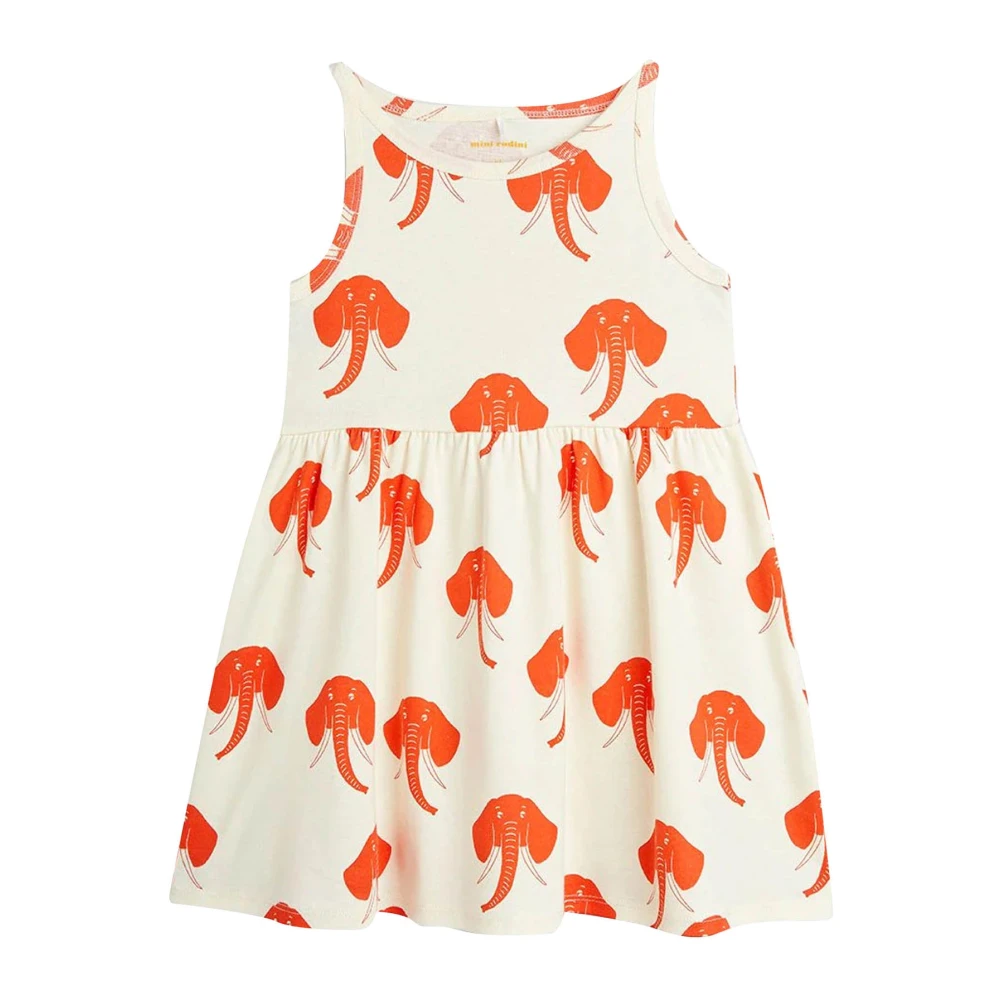 Mini Rodini Girls White Dresses, 10 Y, Sleeveless Dress