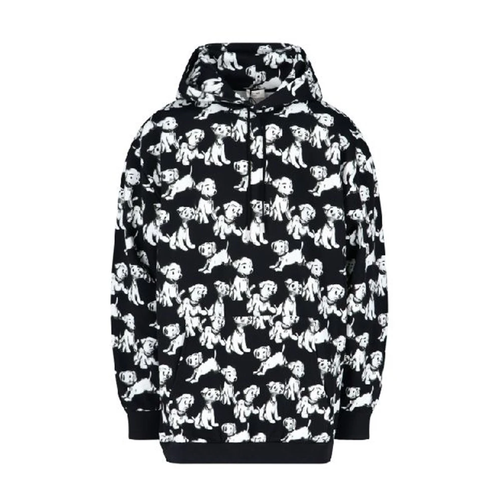 Celine Zwarte Katoenen Sweatshirt met Capuchon Black Heren