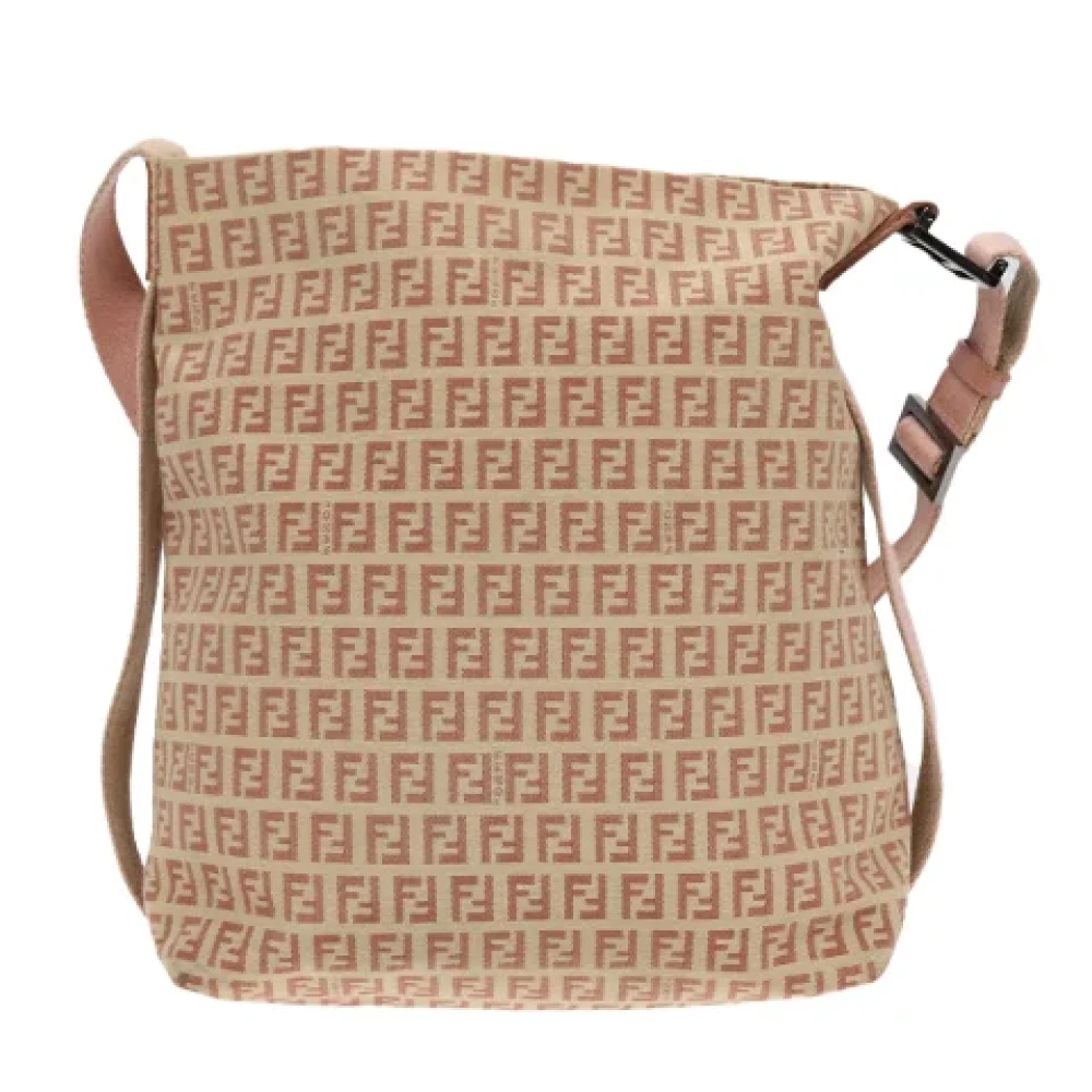 Fendi Vintage Pre-owned Canvas fendi-bags Beige Dames