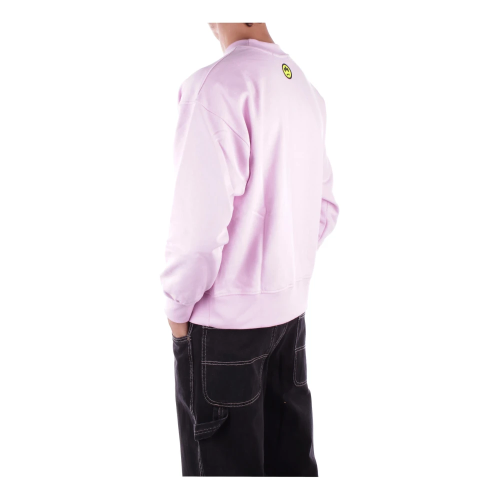 Barrow Roze Logo Sweater Pink Heren