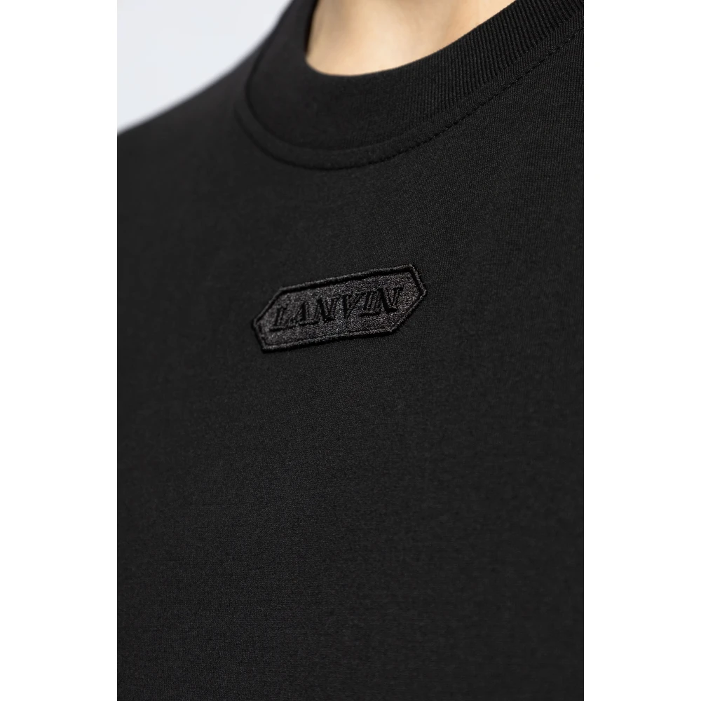 Lanvin T-shirt met logo Black Heren