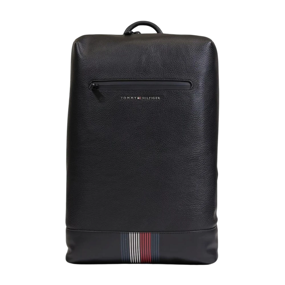 Tommy Hilfiger Gestructureerde Polyurethaan Rugzak Black Heren