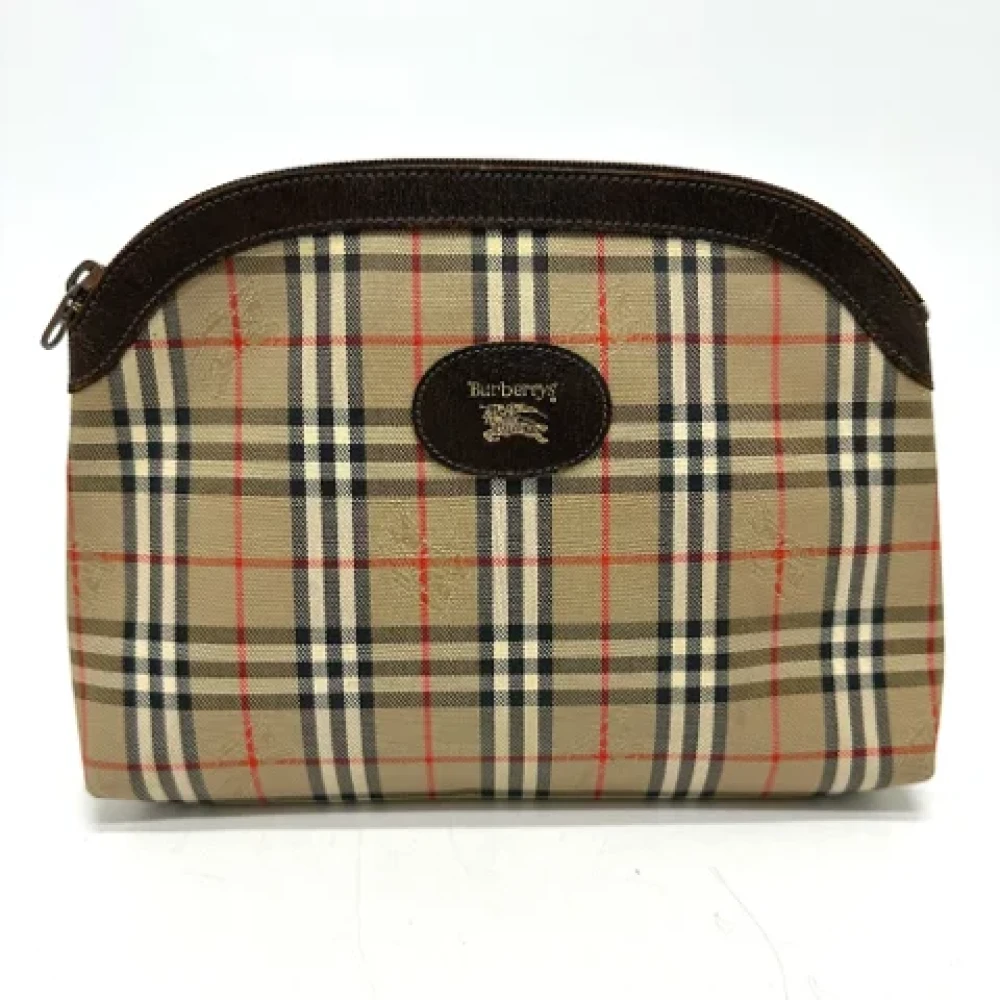 Burberry Vintage Pre-owned Fabric pouches Beige Heren
