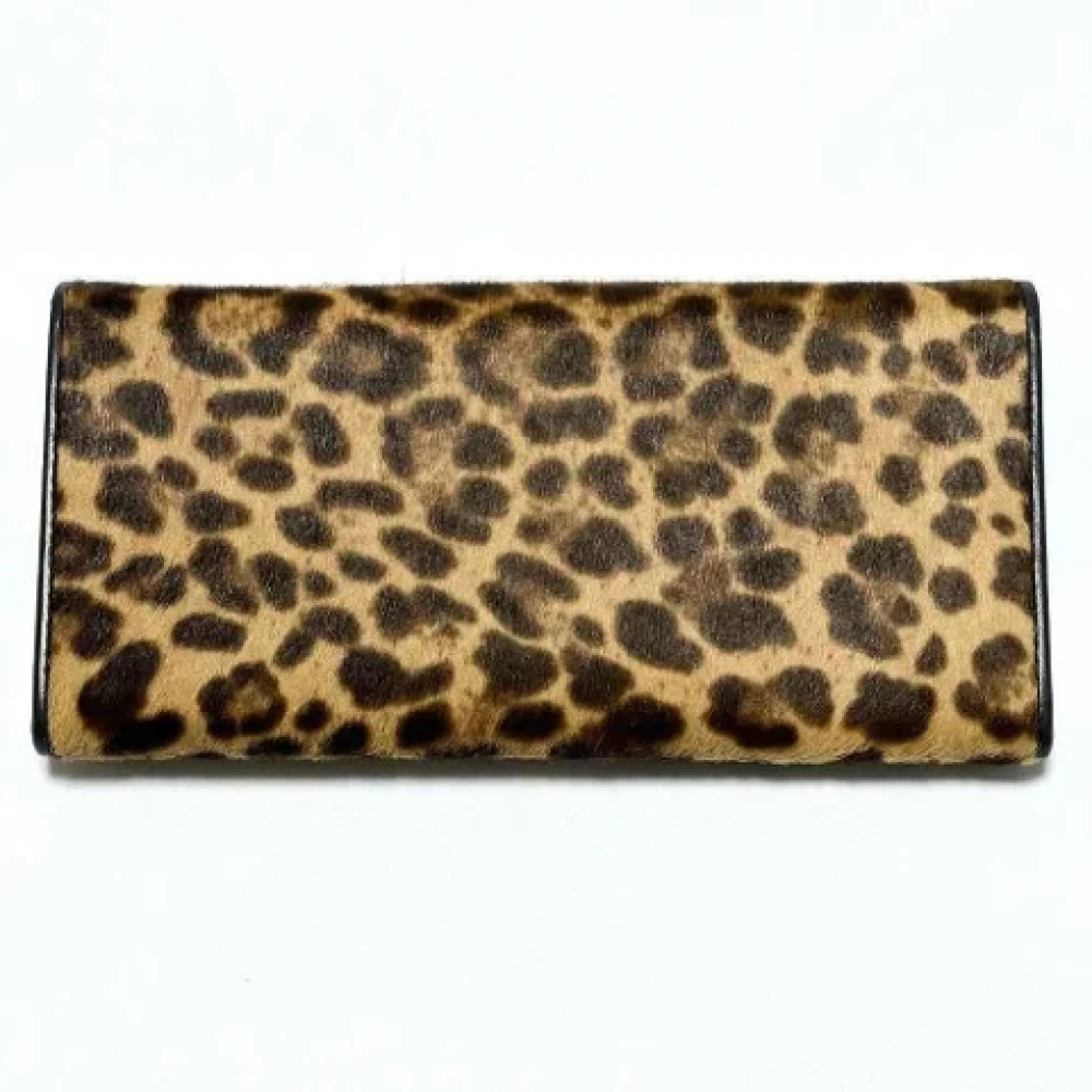 Prada Vintage Pre-owned Leather wallets Brown Dames