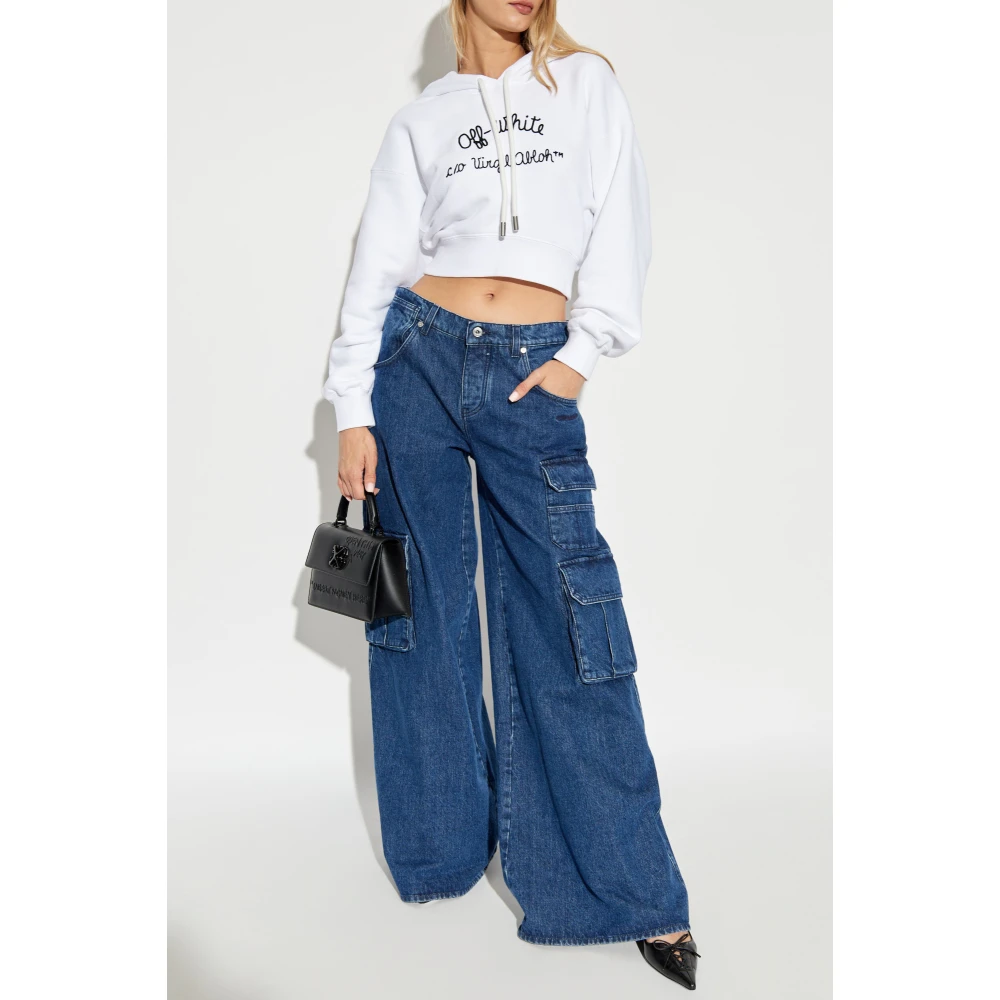 Off White Hoodie White Dames