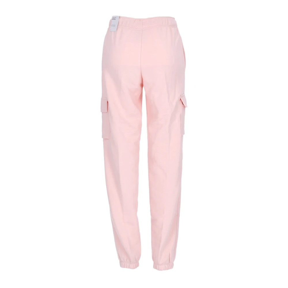 Nike Essentiële Fleece Cargo Broek Pink Dames