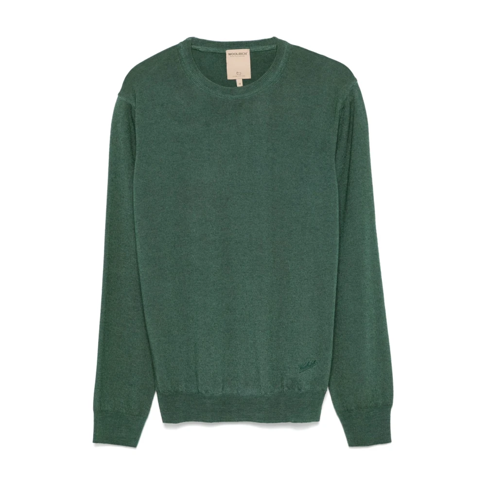 Woolrich Groene Gebreide Trui voor Mannen Green Heren