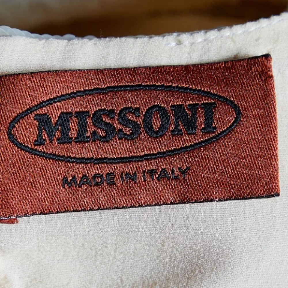 Missoni Pre-owned Silk tops Beige Dames