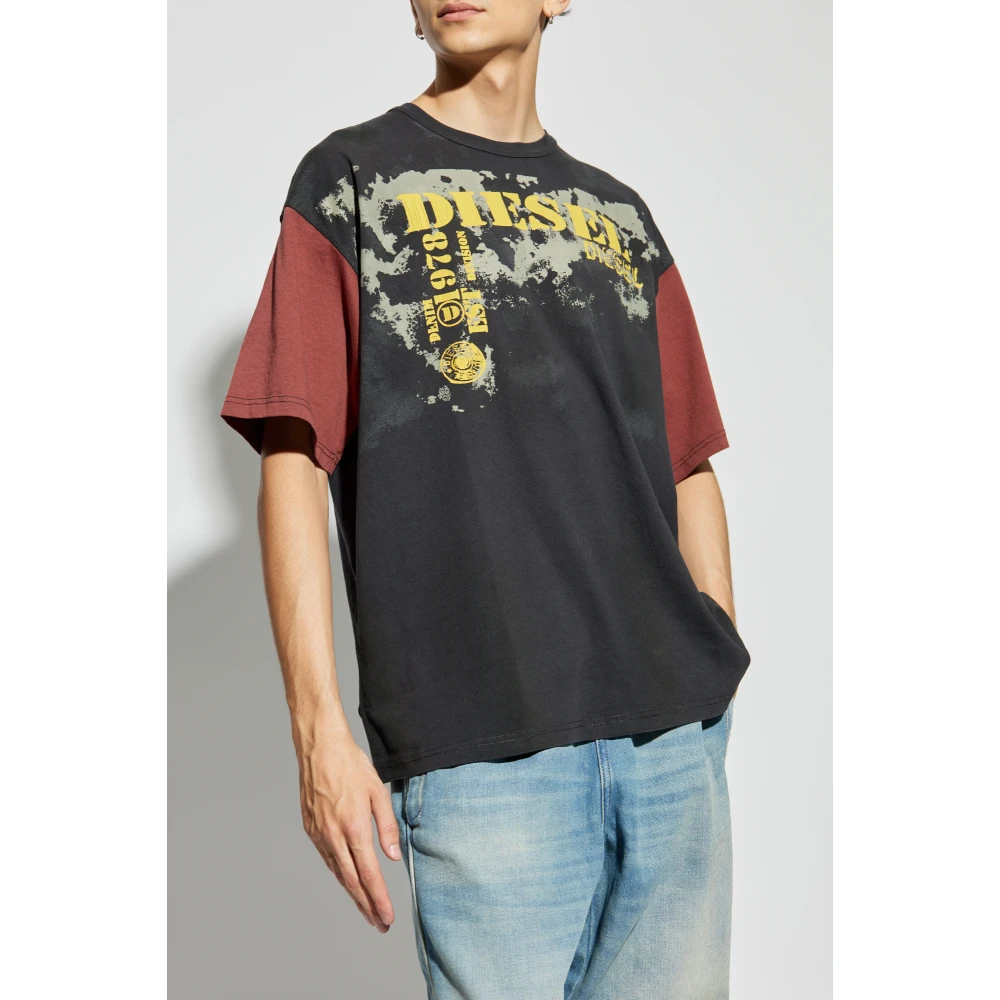 Diesel T-shirt T-Boxt-Q4 Multicolor Heren