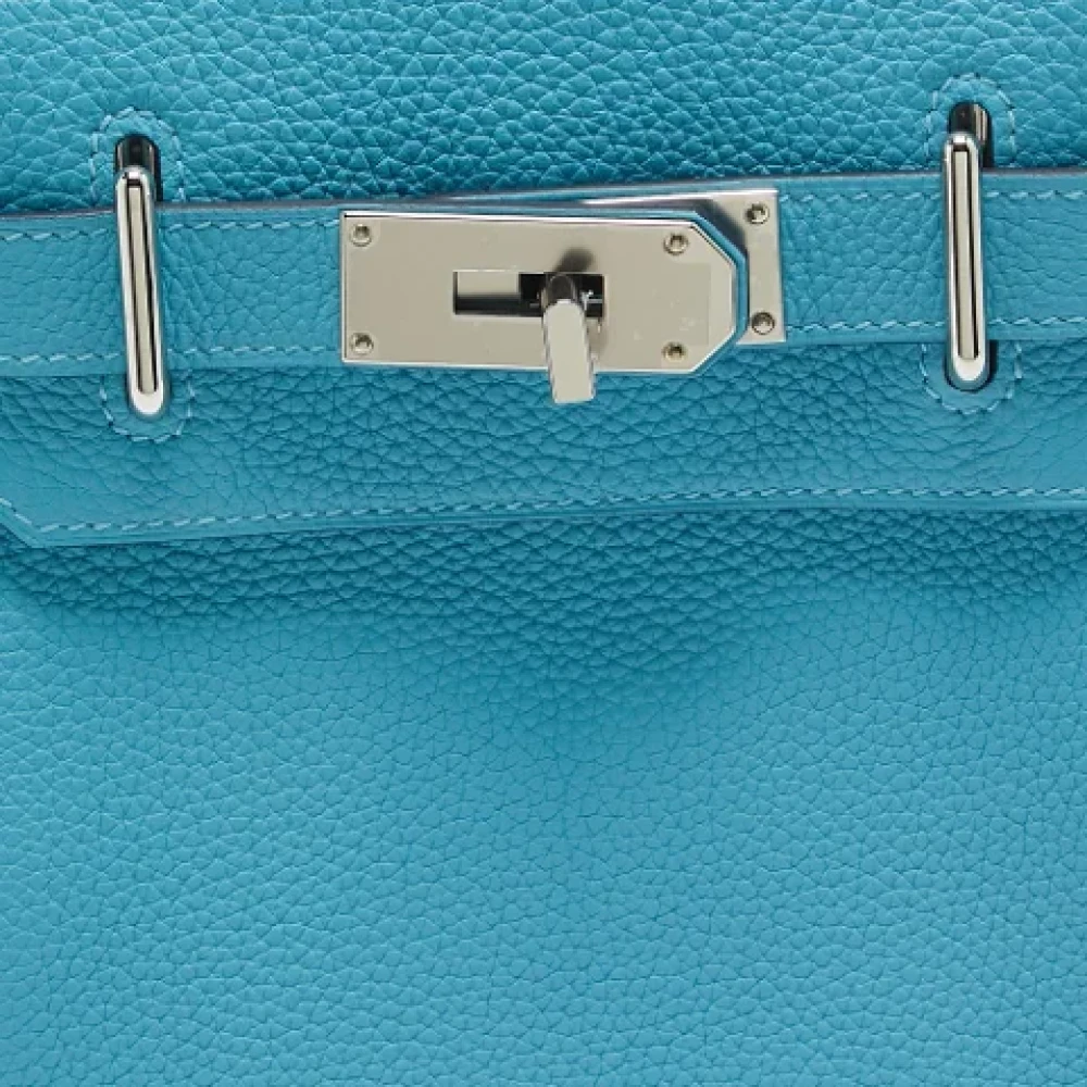 Hermès Vintage Pre-owned Leather backpacks Blue Dames