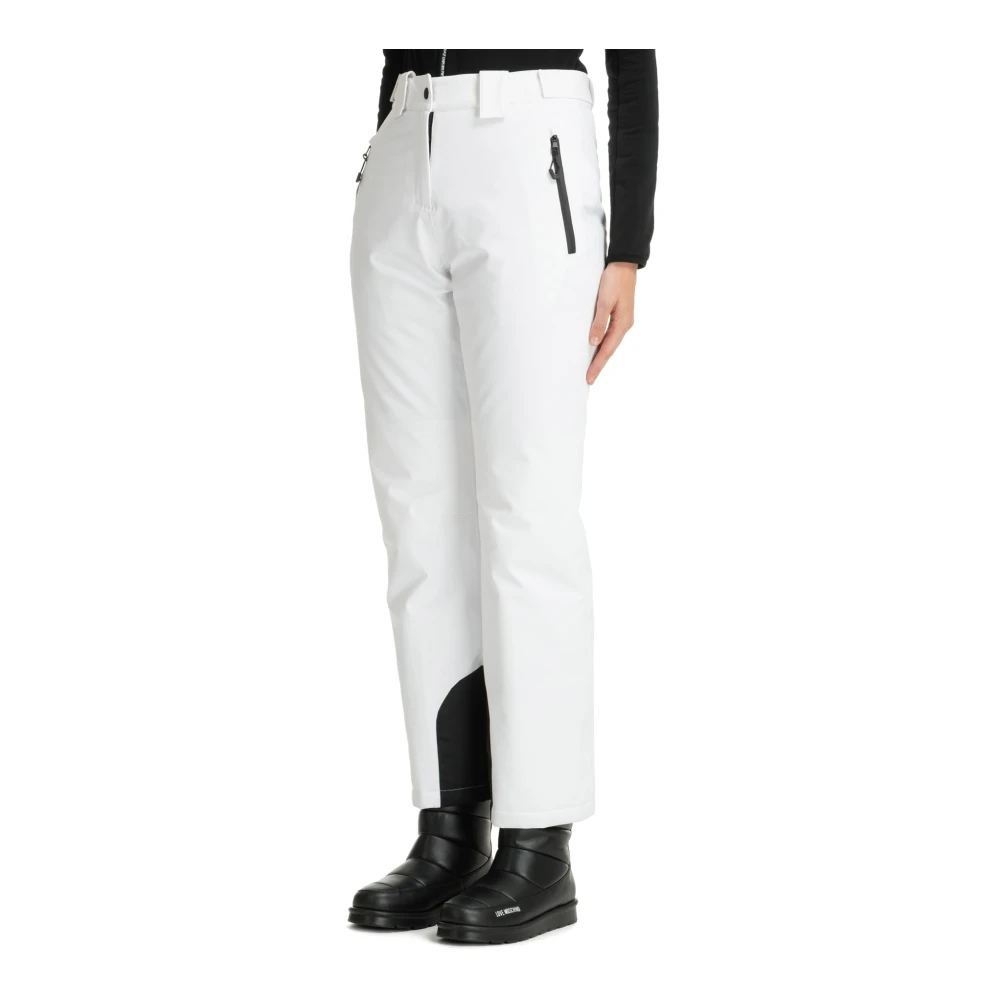 Emporio Armani EA7 Hoge Taille Ski Broek Effen Logo White Dames