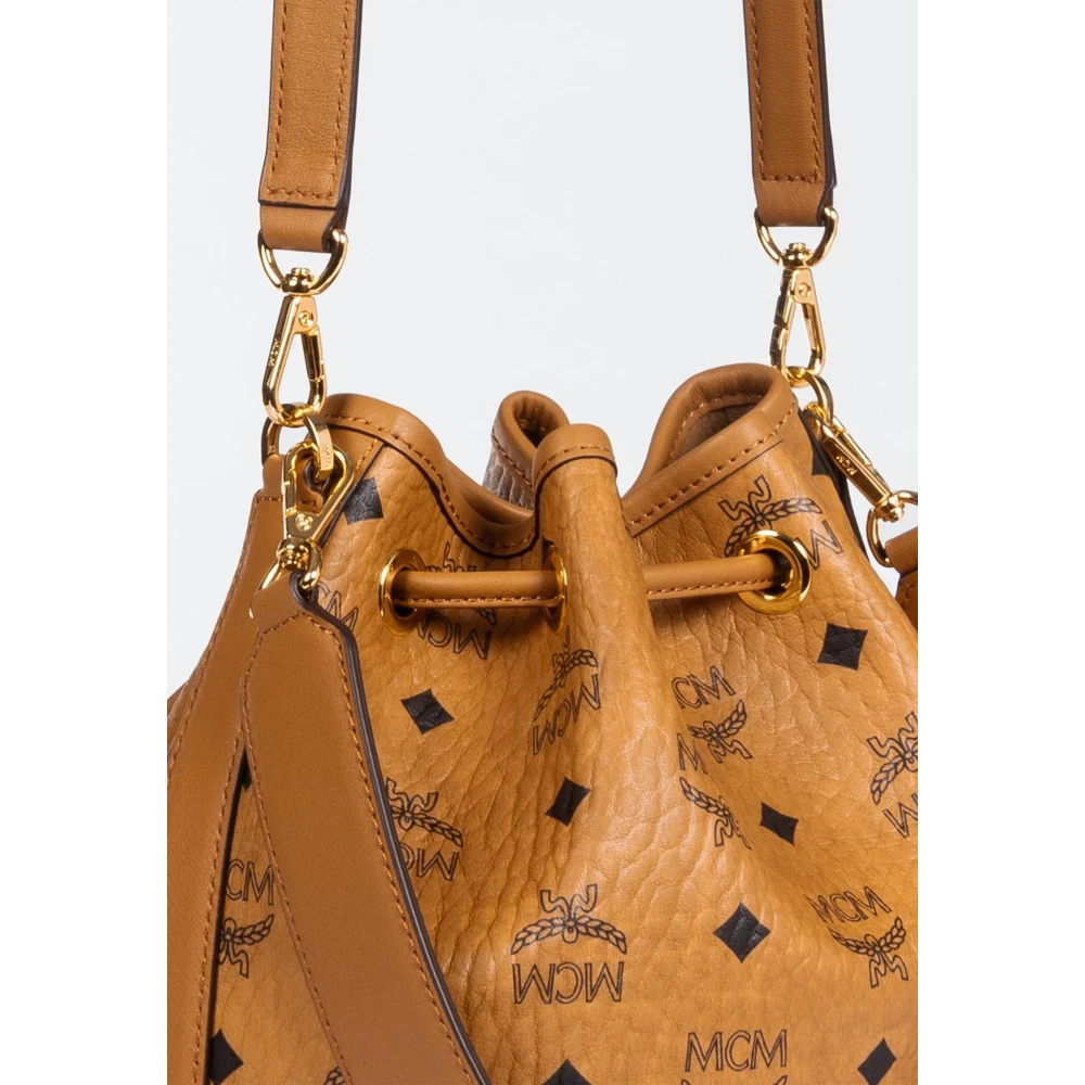 MCM Dessau trekkoordtas in Visetos Brown Dames