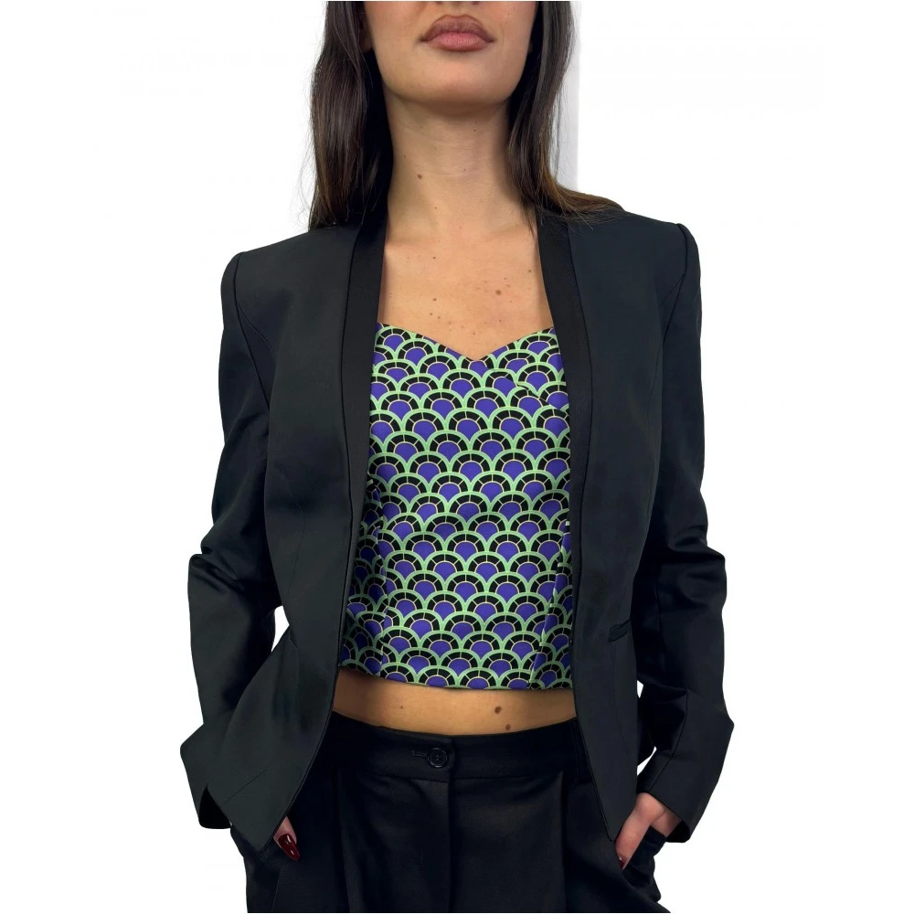 Naf Open jas in katoenmix Black Dames