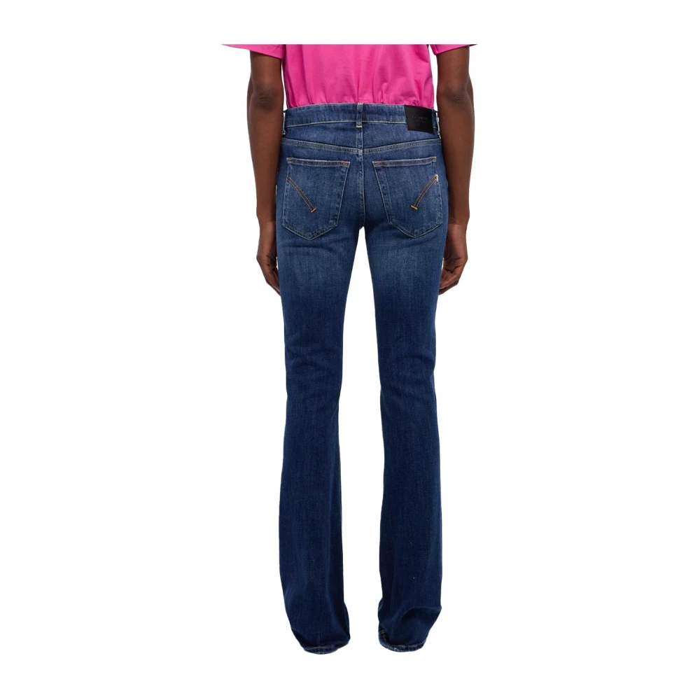 Dondup Flared jeans van Italiaans katoen Blue Dames