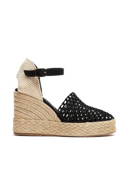 black-fabric-wedge-sandals-with-ankle-strap