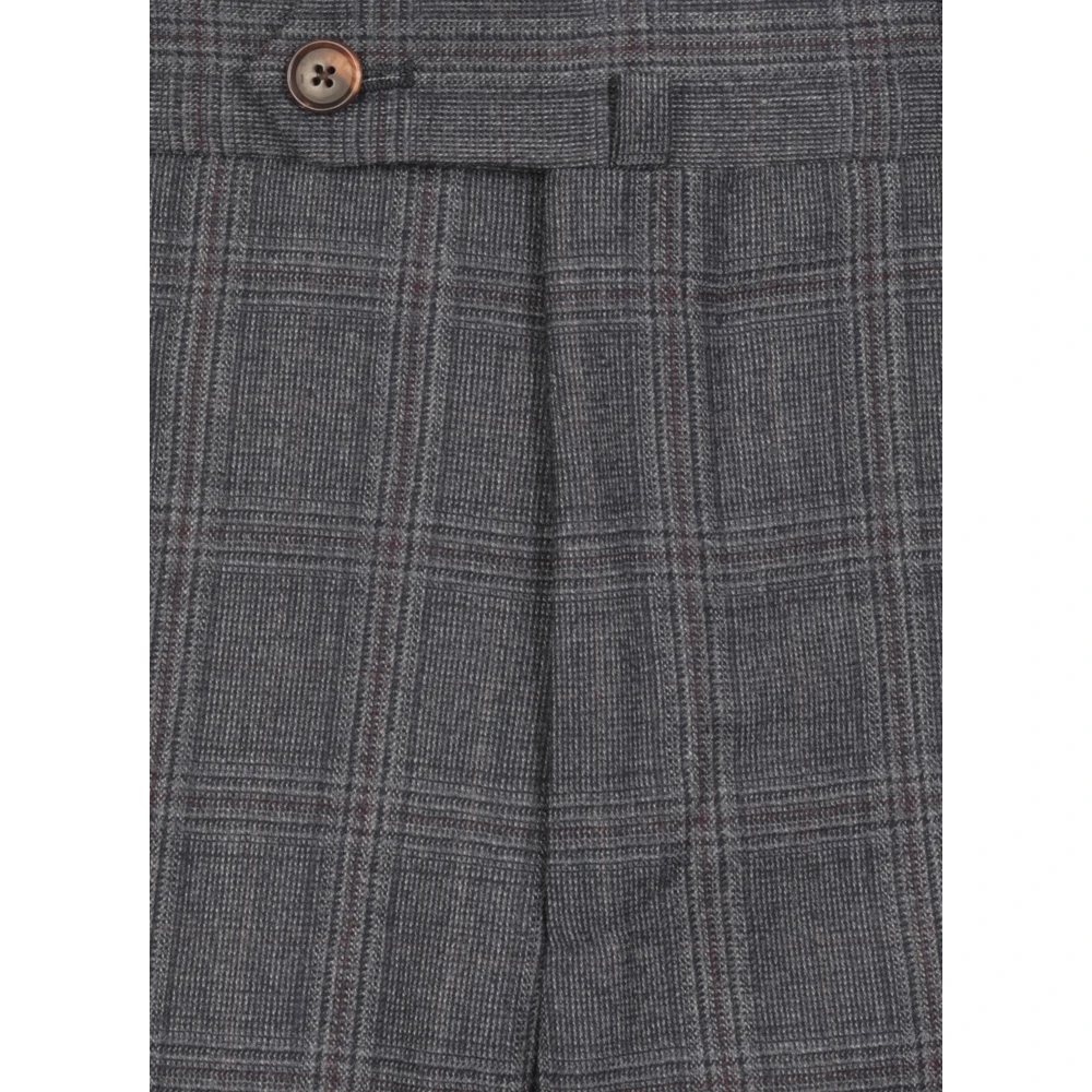 Caruso Blauw Wollen Pak Jas en Broek Blue Heren