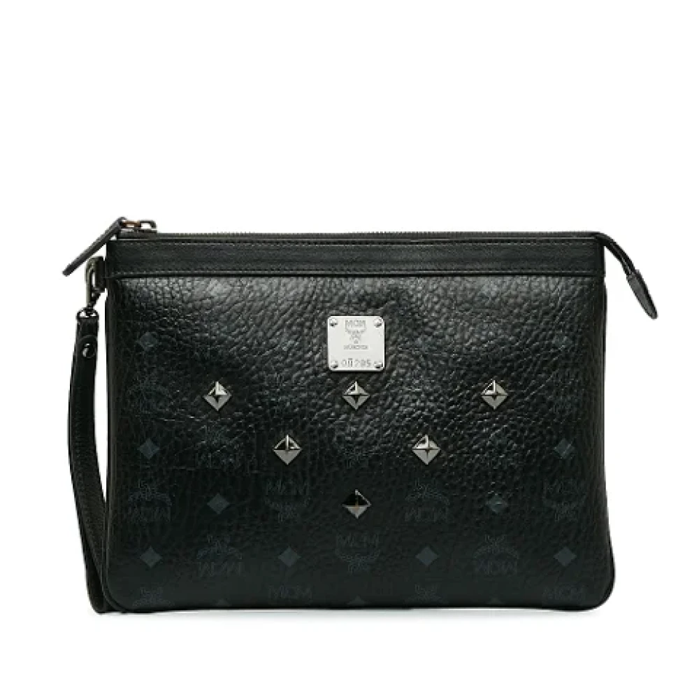 MCM Pre-owned Fabric clutches Black Dames