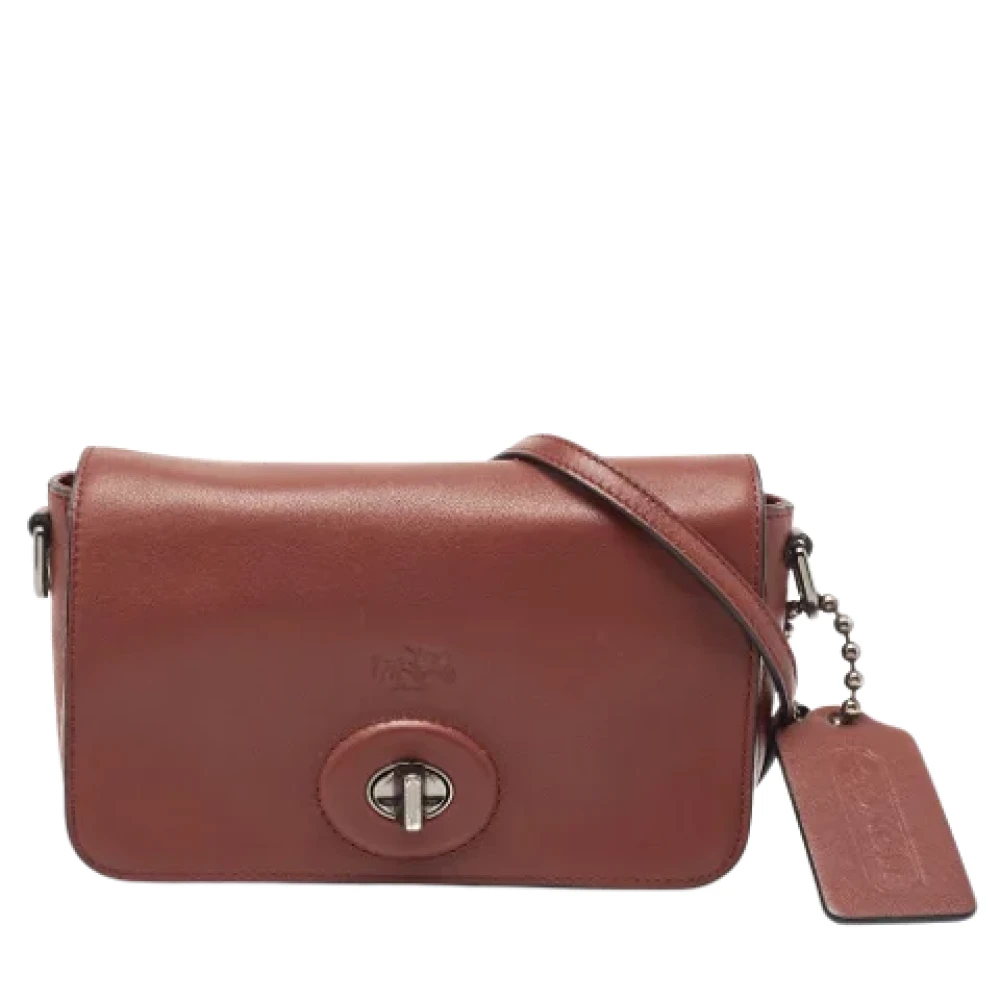 Coach Pre-owned Leather crossbody-bags Brown Dames
