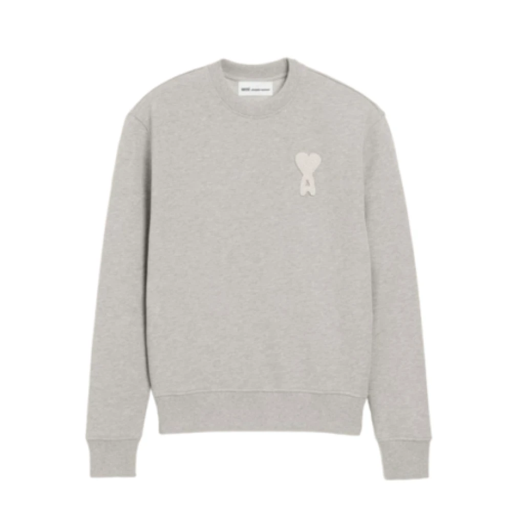 Ami Paris Uomo Grigio Felpe, S, New,