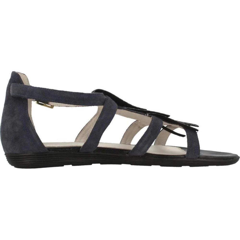 Stonefly Vrouw Blauw Schoenen Dames, 37 Eu, Velours Platte Sandalen
