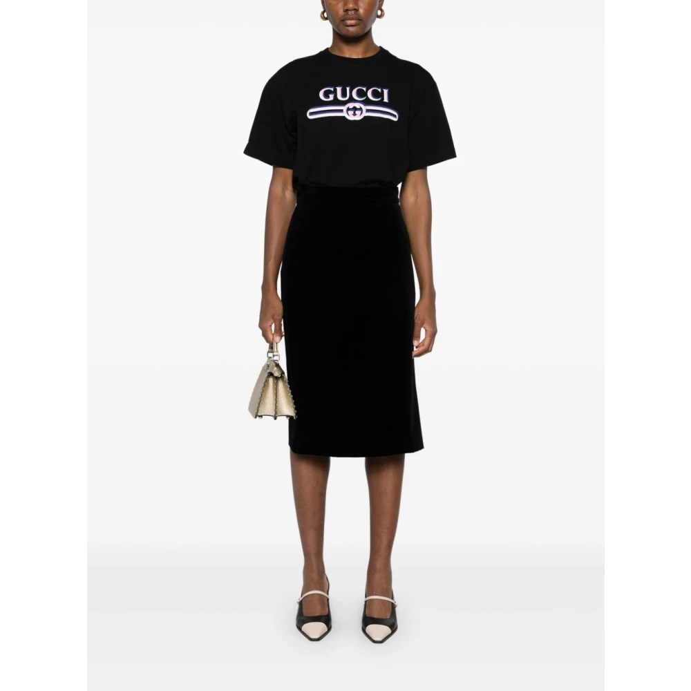 Gucci Zwarte T-shirts en Polos Black Dames