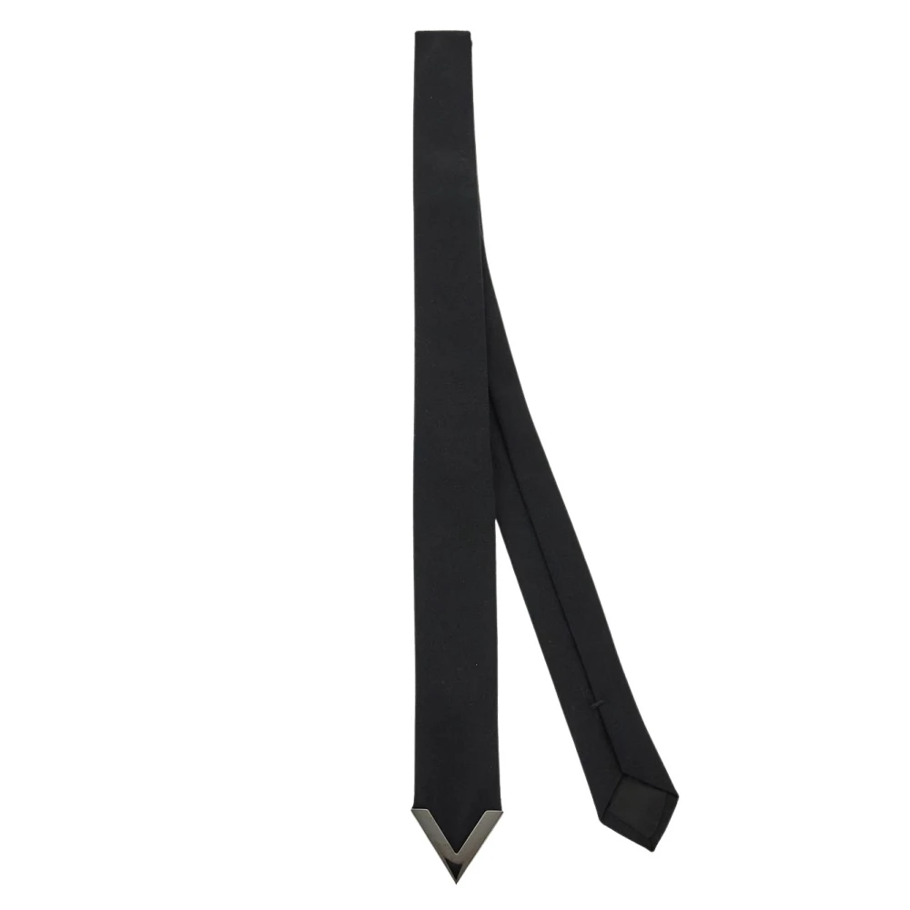 Valentino Garavani Zijden Logo Stropdas Black Heren
